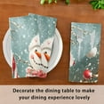 thumbnail image 4 of JSTEL Christmas Snowman Candy Cloth Napkins Set of 6, 20x20 Inch Washable and Reusable Napkin for Decoupage Dinner Party Everyday Use, 4 of 6
