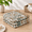 Harvest Bloom, variant on Agate Green Hand Block Print Waffle Kitchen Towel Set of 3, 16 x 28 Inch Ultra Absorbent Quick Dry