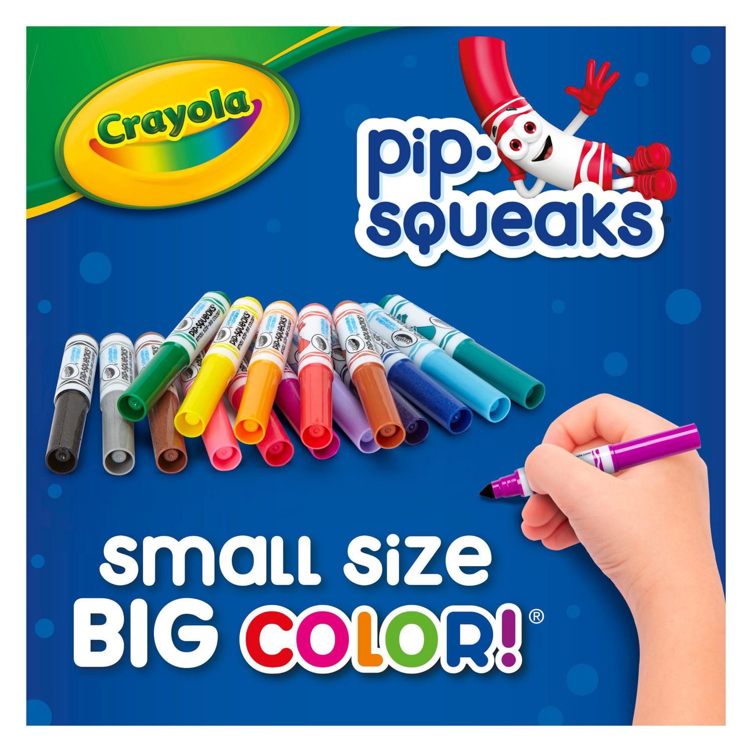 Crayola Pip-Squeaks Broad Line Washable Markers, 16 Count, 16 Washable Markers