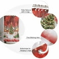 thumbnail image 3 of Christmas Shower Curtain, 72" x 72", Red View Christmas Tree Hut Light Golden Snowflakes Waterproof Bathroom Curtain Washable Shower Curtain Set with 12 Hooks, 3 of 6