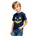thumbnail image 4 of Ruiwill Halloween Boys Graphic Tee Funny Face Print Crew Neck Short Sleeve Top Casual Fall Pullover Boys Tshirts, 4 of 5