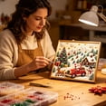 thumbnail image 3 of DIY Christmas Pearl Diamond Painting Art Kit with Frame, Santa Pearl Beads Art Craft for Adults Beginners, Gemstone Diamond Dots Beads for Home Wall Decor(C), 3 of 5