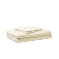 thumbnail image 5 of Hotel Style Luxury 4-Piece 600 Thread Count Cream Solid Cotton Bed Sheet Set, Full, 5 of 8