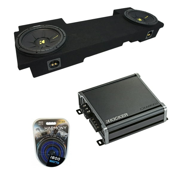 2002-2013 Chevy Avalanche Underseat Kicker CompC CWCS10 Dual 10" Sub Box CXA8001