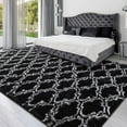 thumbnail image 4 of Brochao 5'x8' Geometric Shag Area Rug for Living Room, Diamond Indoor Area Rug, Fluffy Carpet Plush Rug, Soft Home Floor Bedroom Carpet, Black, 4 of 10