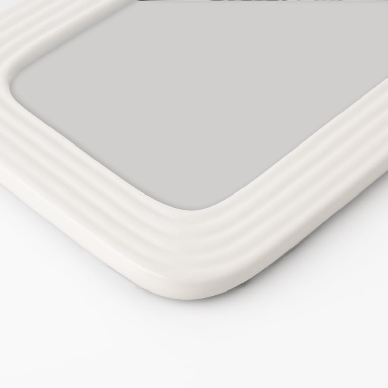 Ceramic Picture Frame 4x6 in White Rectangular photo 5