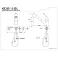 thumbnail image 2 of Kingston Brass KB3898BL Single Handle 8 in. Monodeck Pull-Out Kitchen Faucet, 2 of 2