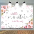 thumbnail image 1 of Flocons de Neige Floraux et Pailletés Toile de Fond pour Baby Shower, 1 of 6