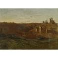 thumbnail image 3 of Gustave Castan 24x18 Black Modern Framed Museum Art Print Titled - Landscape with Ruins, 3 of 5
