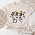 thumbnail image 6 of Dancing Skeletons with Pumpkin Head T-Shirt, Dry Bones Come Alive Halloween Fun Tee, 6 of 6