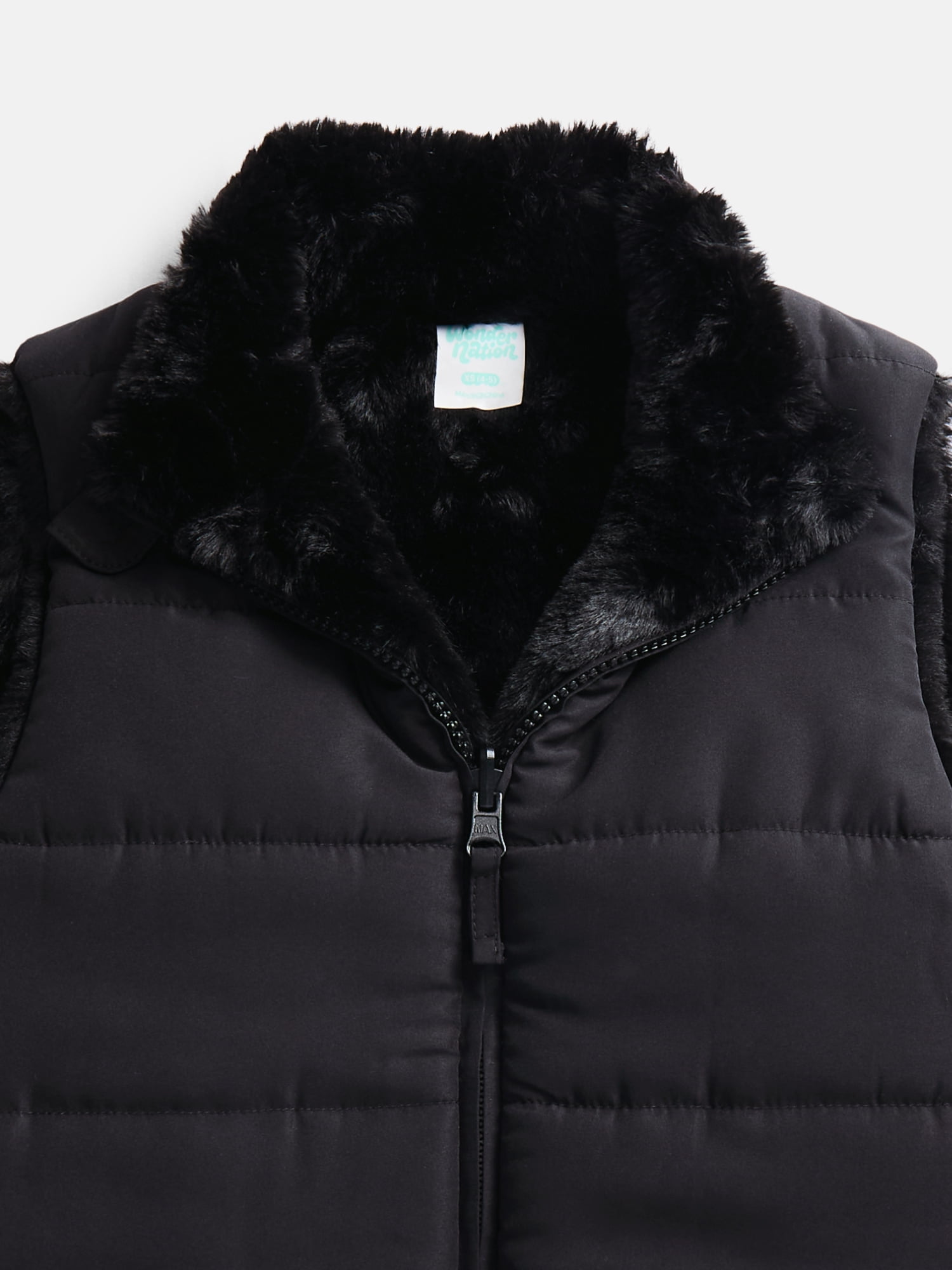 Wonder Nation Girls Reversible Faux Fur Vest, Sizes 4-18 & Plus
