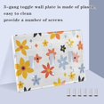 thumbnail image 3 of Yayeee Toggle Light Switch Wall Plate 2-Gang 4.56"x4.48" Decorative Outlet Cover, Colorful Retro Floral, 3 of 7