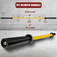 thumbnail image 2 of Olympic Barbell 7FT 45 LB for Weightlifting Power Lifting Weight Barbell 500LB Capacity for Home Fitness, 2 of 6
