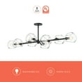 thumbnail image 2 of Alora Lighting LP548848MBOP Willow 8 Light 48" Wide Linear Chandelier - Black, 2 of 7