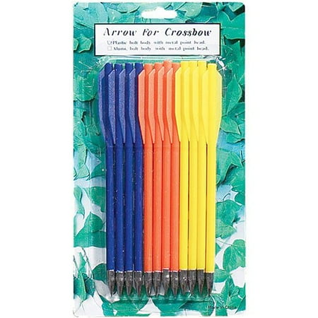 - Miniature Crossbow Bolts Plastic 12 Pack, 1 Dozen Crossbow Bolts (arrows), blister pack By Eagle Systems