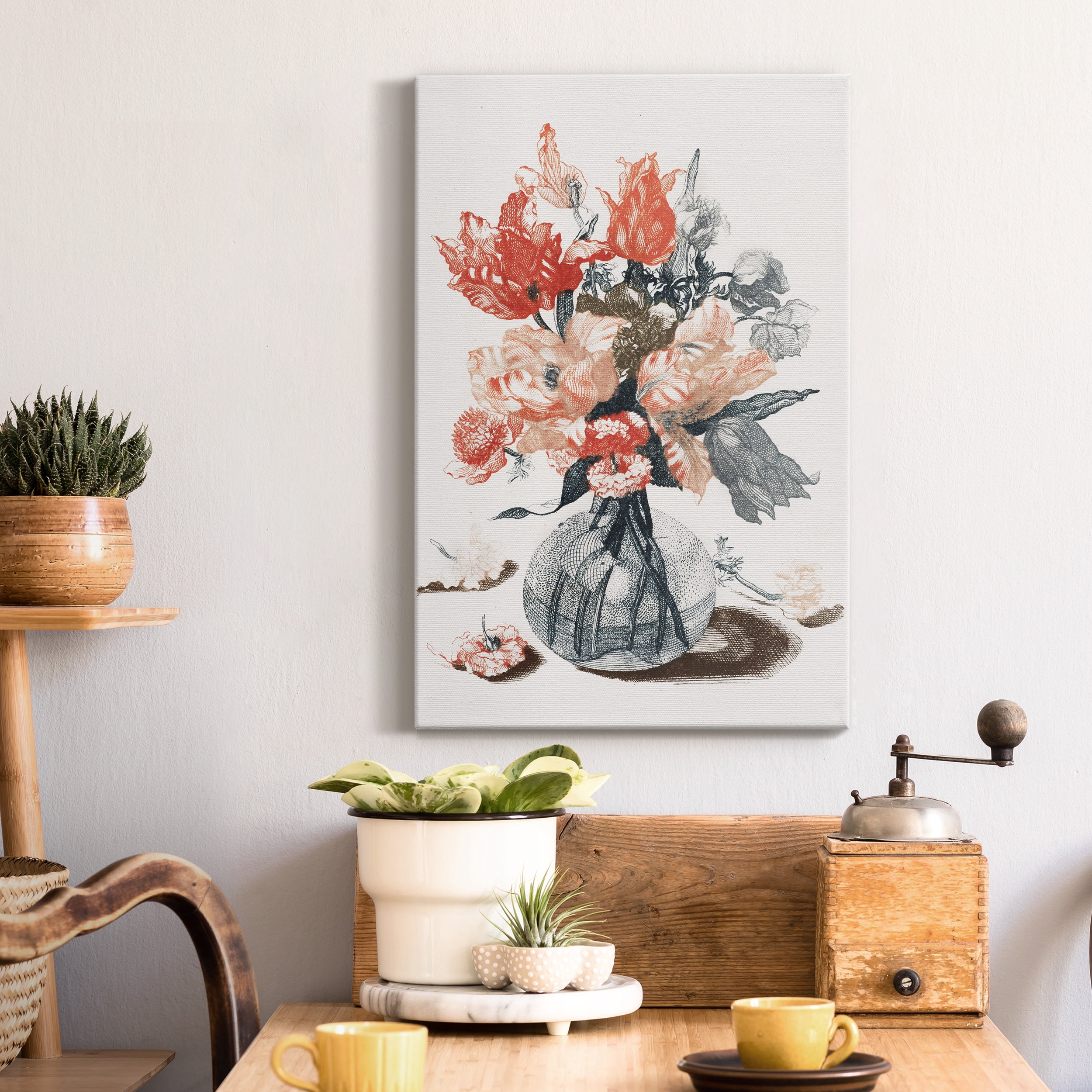 Flowers in a Vase IV Premium Gallery Wrapped Canvas - Ready to Hang - 8 x 12