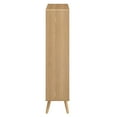 thumbnail image 3 of Modway Transmit 5-Shelf Wood Bookcase with Splayed Dowel Legs in Oak, 3 of 9