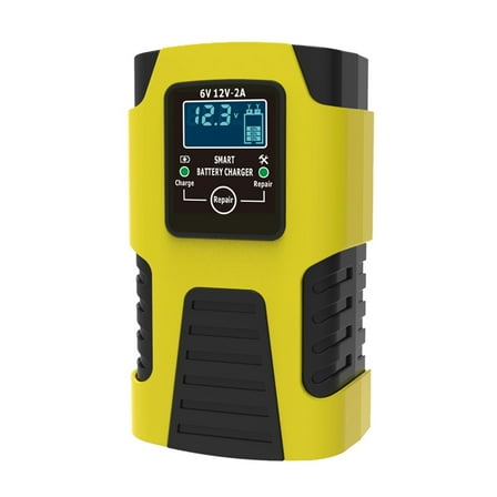Motorcycle And Car Automatic Smart Battery Charger ,Rated Output: 6V 2A / 12V 2A,for Most Battery Types ,Instant Roadside Rescue