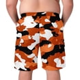 thumbnail image 5 of Men’s Camo Cargo Shorts Elastic Waist Drawstring Cotton Big & Tall Relaxed Fit Casual Summer Work Shorts with Pockets Orange 5XL, 5 of 8