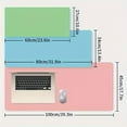 thumbnail image 3 of Waterproof Faux Leather 1pc Mouse Pad Simple Solid Color Desk for Office, Study Table or Dining Table, Easy to Clean, Multiple Colors Available Pink, Blue, Green, Yellow, Gray, Black, 3 of 4
