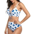thumbnail image 3 of Traje de baño, Traje de baño para mujer Traje de baño de 2 piezas para mujer Bikini de cintura alta Tecnología avanzada, 3 of 7