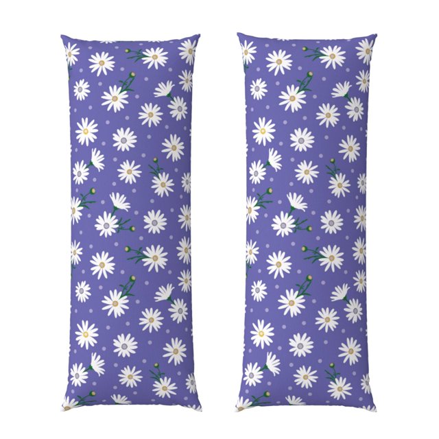 Balery Daisies Flowers Funda Protectora para Almohada Corporal de Algodón Hipoalergénico con Cierre(55 x 21 pulgadas), Almohadas No Incluidas