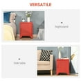 thumbnail image 4 of HomCom Indoor Industrail Adjustable Steel Rectangle End Table, Red, 4 of 9
