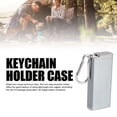 thumbnail image 3 of Mini Case Keychain Holder, Keychain Storage Container Aluminum Alloy Lightweight  for Travel Silver, 3 of 7