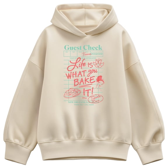 Disney Princess - Tiana Guest Check - Women's Oversized Fleece Hoodie Sweatshirt