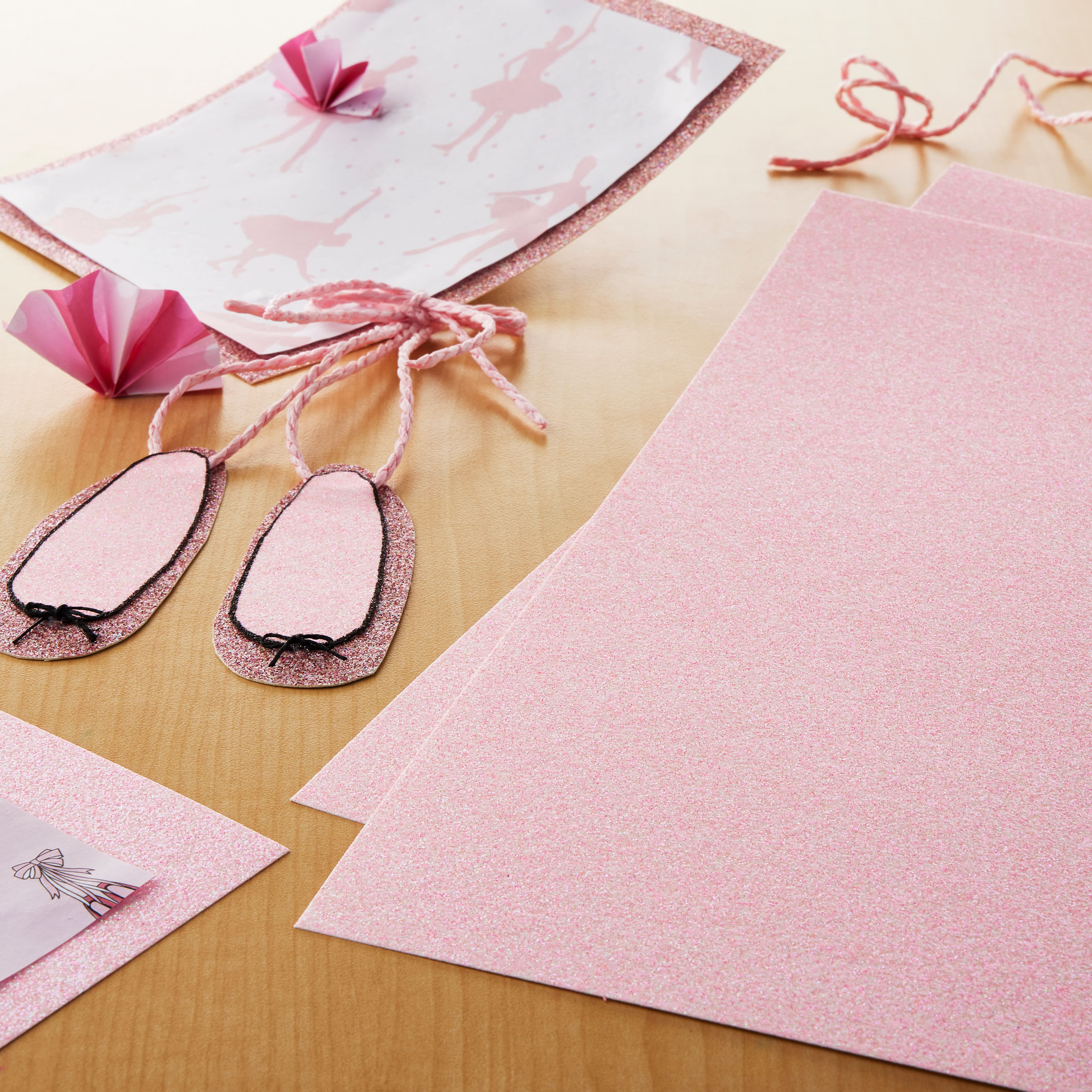 Glitter - Baby Pink - 12 x 12 Card - Papertisserie, Premium Paper