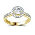 thumbnail image 3 of 1.00 Carat T.W. Diamond Round Frame 14K Yellow Gold Engagement Ring, 3 of 4