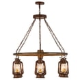thumbnail image 2 of Meyda Tiffany 160381 Miners Lantern 6 Light 40" Wide Lantern Chandelier - Rust, 2 of 5
