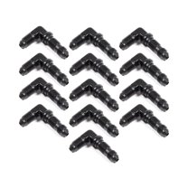 Allstar Performance ALL50094-10 Bulkhead Fitting - 90 Degree - 3AN Male to -3AN Male - Aluminum - Blk Anodized - Set of 10