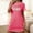 Hot Pink, variant on Cxenplz Women's Nightgown Sleepwear Soft Casual Sleepshirt Short Sleeve Halloween Printed Nightshirt Cute Lounge Pajama T Shirt Dress on Clearance