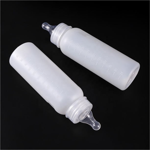 Tapa de leche de pezón de silicona animal de botella de leche pequeña de cordero de 250 ml espesada
