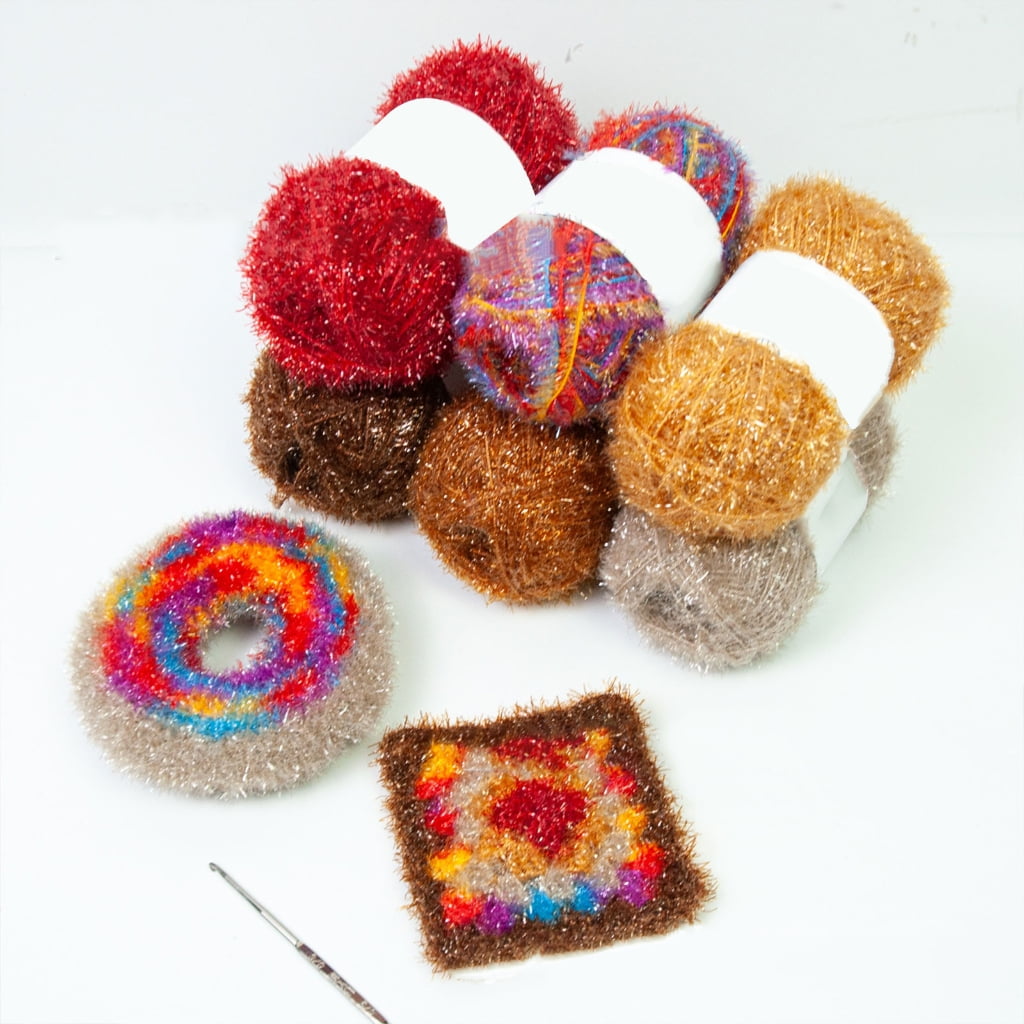 120 Yards Scrubby Yarn Skein for Crocheting Dishcloths Scrubby Crocheting