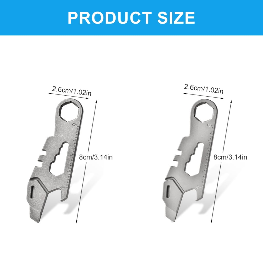 lanema Multipurpose Bottle Opener Key Holder Camping Hiking Multitool Alloy Keychain
