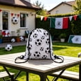 thumbnail image 1 of Ohmyroo Soccer Drawstring Backpack Sports Storage Pouch Organizer for Youth Travel, 1 of 6
