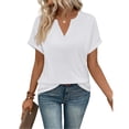 thumbnail image 3 of Wiholl Womens Blouses Summer Tops Rolled Sleeve Shirts Short Sleeve Tee Dressy Casual Summer Vacation Fashion Clothing 2026, 3 of 9