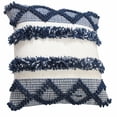 thumbnail image 2 of 20" X 20" Navy Blue And White Polyester Coastal Zippered Pillow, 2 of 3