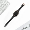thumbnail image 3 of WFEAGL Leather Band Compatible Apple Watch Band 38mm 40mm 41mm Black/Rose Gold, 3 of 4