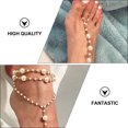 thumbnail image 3 of 2Pcs Pearl Elegant Ankle Chain Creative Foot Chain Beach Anklet Decoration, 3 of 7