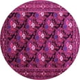 thumbnail image 1 of Ahgly Company Indoor Round Persian Pink Traditional Area Rugs, 6' Round, 1 of 4