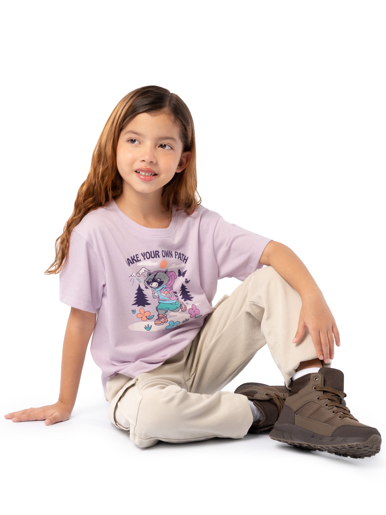 Ozark Trail Girl's Boxy Graphic Tee, Sizes 4-18 & Plus