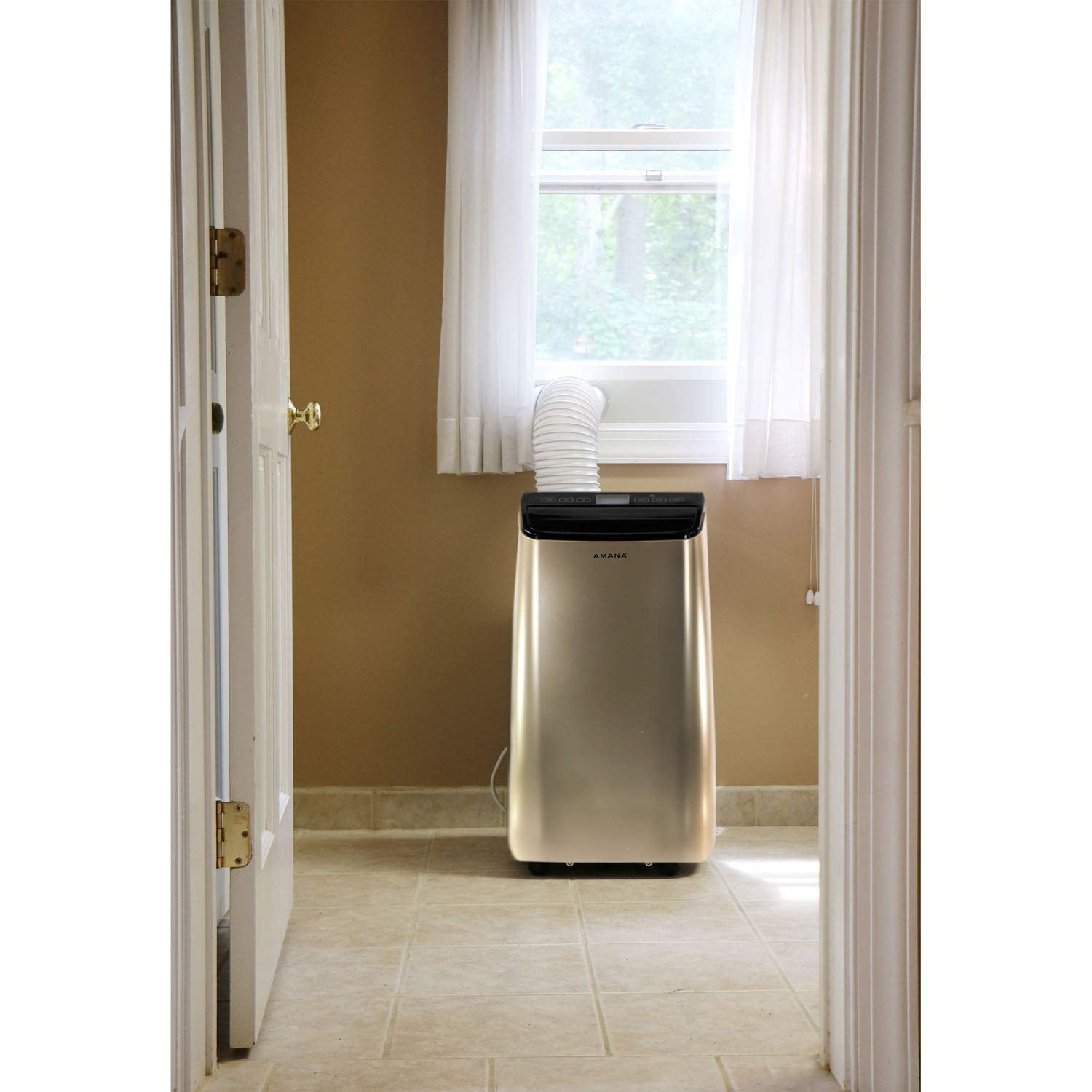 Amana 12,000 BTU, Portable Air Conditioner with Remote Control in Gold/Black for Rooms up to 500 -Sq. ft.