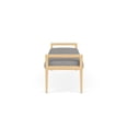 thumbnail image 2 of Pemberly Row Waiting Reception 3 Seat Bench Wood Frame in Gray, 2 of 5