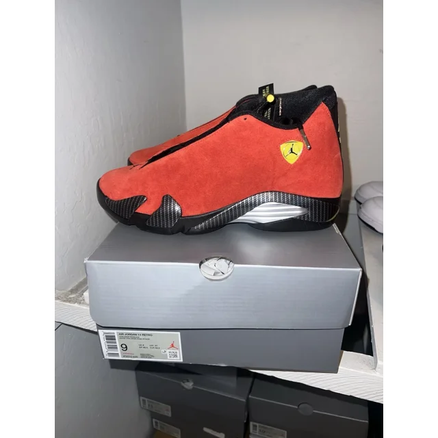 Ni - ke Size 9 | Air Jordan 14 "Challenge Red" Ferrari (2025) | IF5015-600 | FAST SHIP
