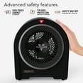 thumbnail image 2 of Vornado Velocity 5R (2025) Whole Room Space Heater with Remote, LED Touch Controls, Digital Thermostat, 1-12 Hour Timer, Automatic Climate Control, Powerful Heater for Bedroom, Black, 2 of 7