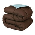 thumbnail image 2 of BNM Reversible Comforter, Twin XL, Choco-Sky Blue, 2 of 10