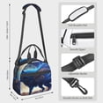 thumbnail image 2 of Uemuo Moonlit Blue Wolf Printed Lunch Bag Lunch Box Reusable Insulated Lunch Tote Bag, Leakproof Thermal Cooler Sack Food Handbags Case High Capacity, 2 of 5